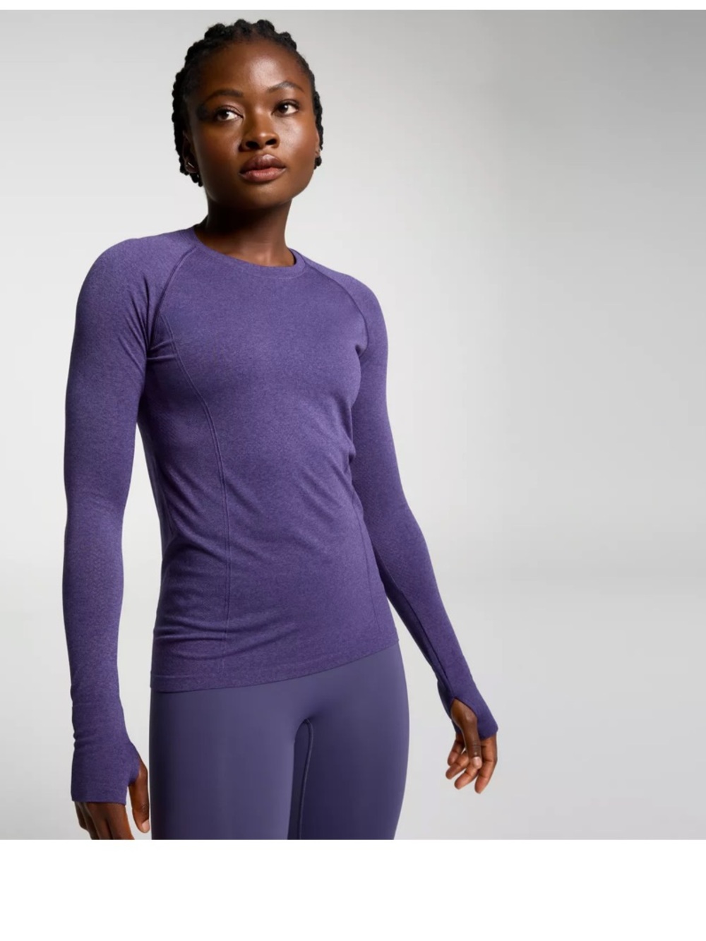 CALIA Purple Long-Sleeve Seamless Tee